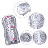 Transparent male masturbator clear TPR sleeve training texture, adult toy